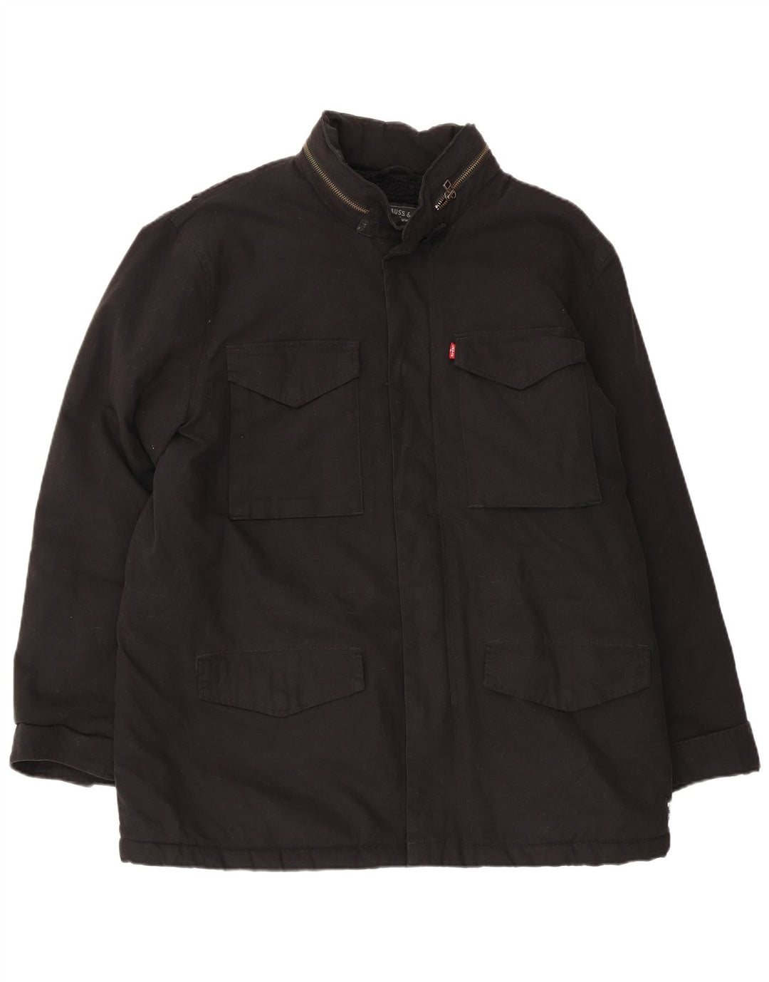 LEVI'S Chaqueta utilitaria Sherpa para hombre UK 42 XL Algodón negro