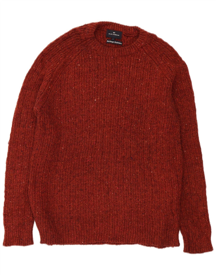 Marks & Spencer Jersey Autograph con cuello barco para hombre, talla grande, color naranja