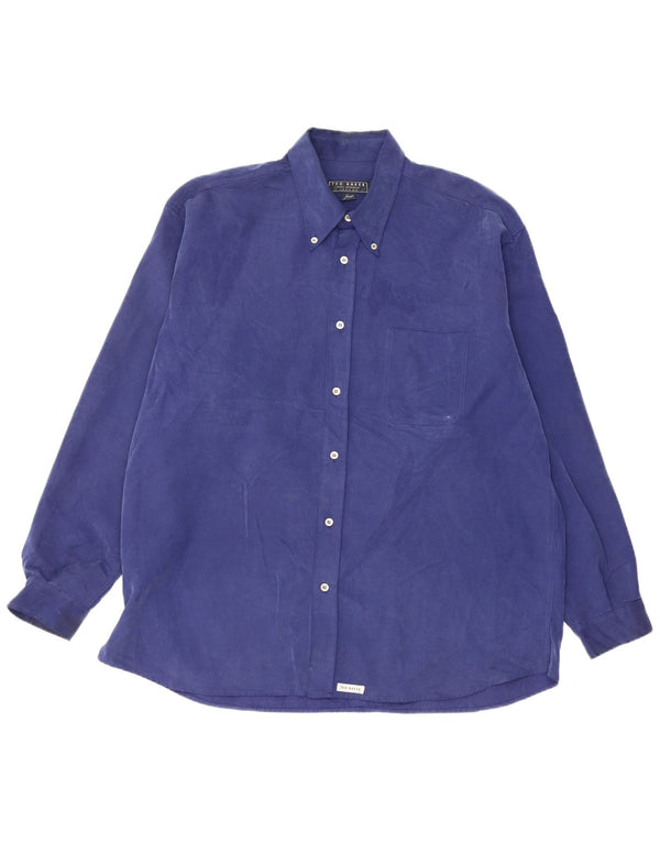 Ted Baker Camisa para hombre Talla 4 Grande Azul Polynosic