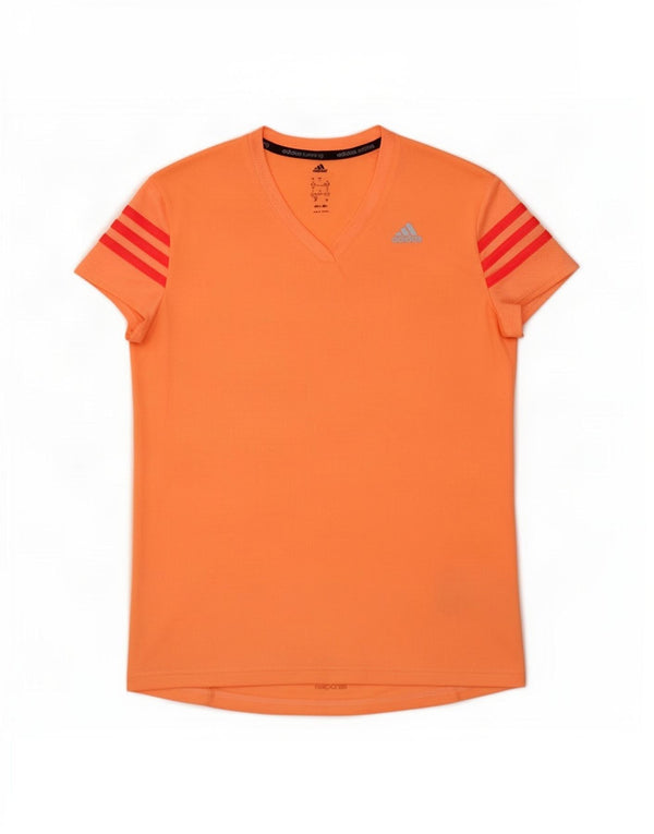 Adidas Mujer Climalite Camiseta Top UK 8/10 Pequeño Naranja Poliéster