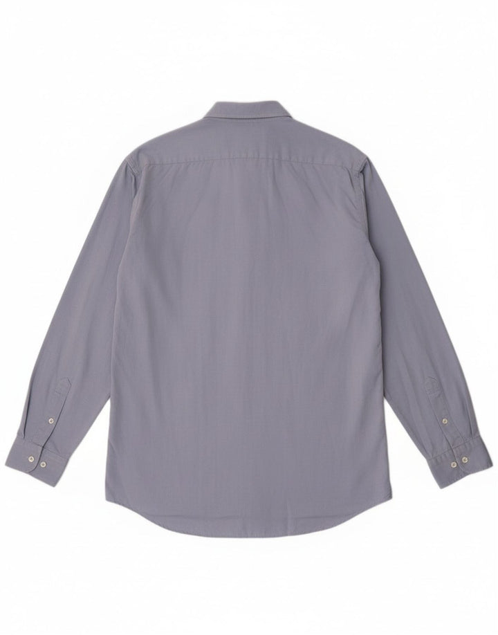 Camisa Lacoste Hombre Talla 40 Algodón Azul Medio