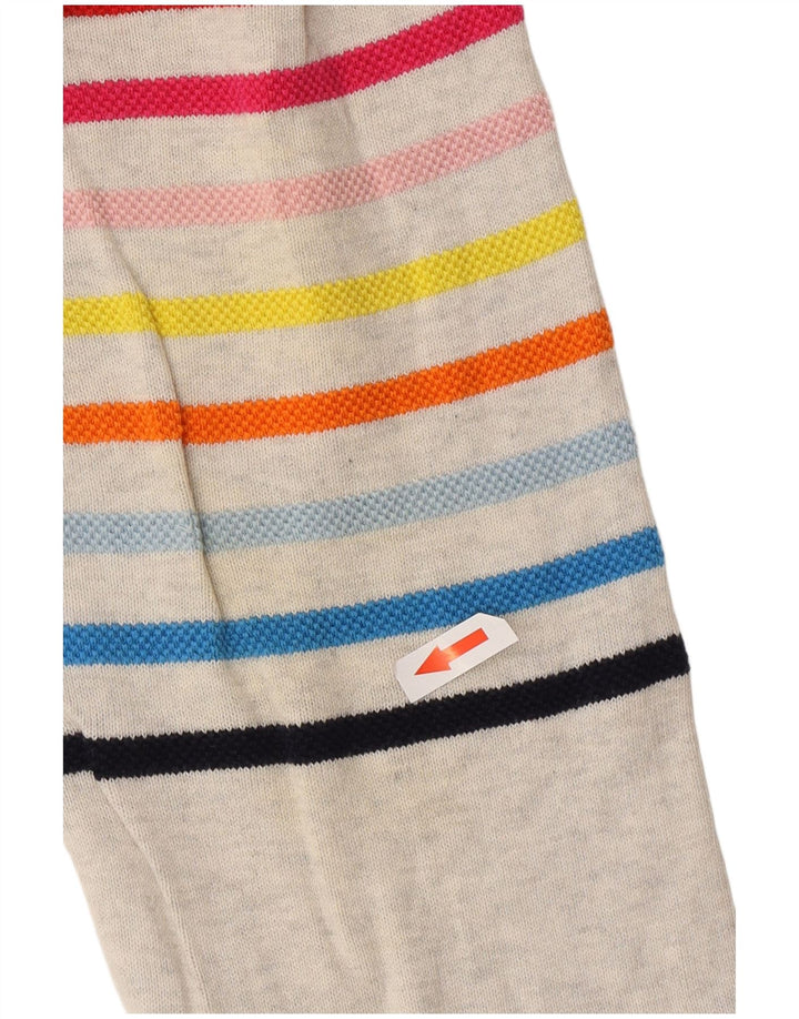 Benetton Jersey De Cuello Redondo Gris Medio A Rayas