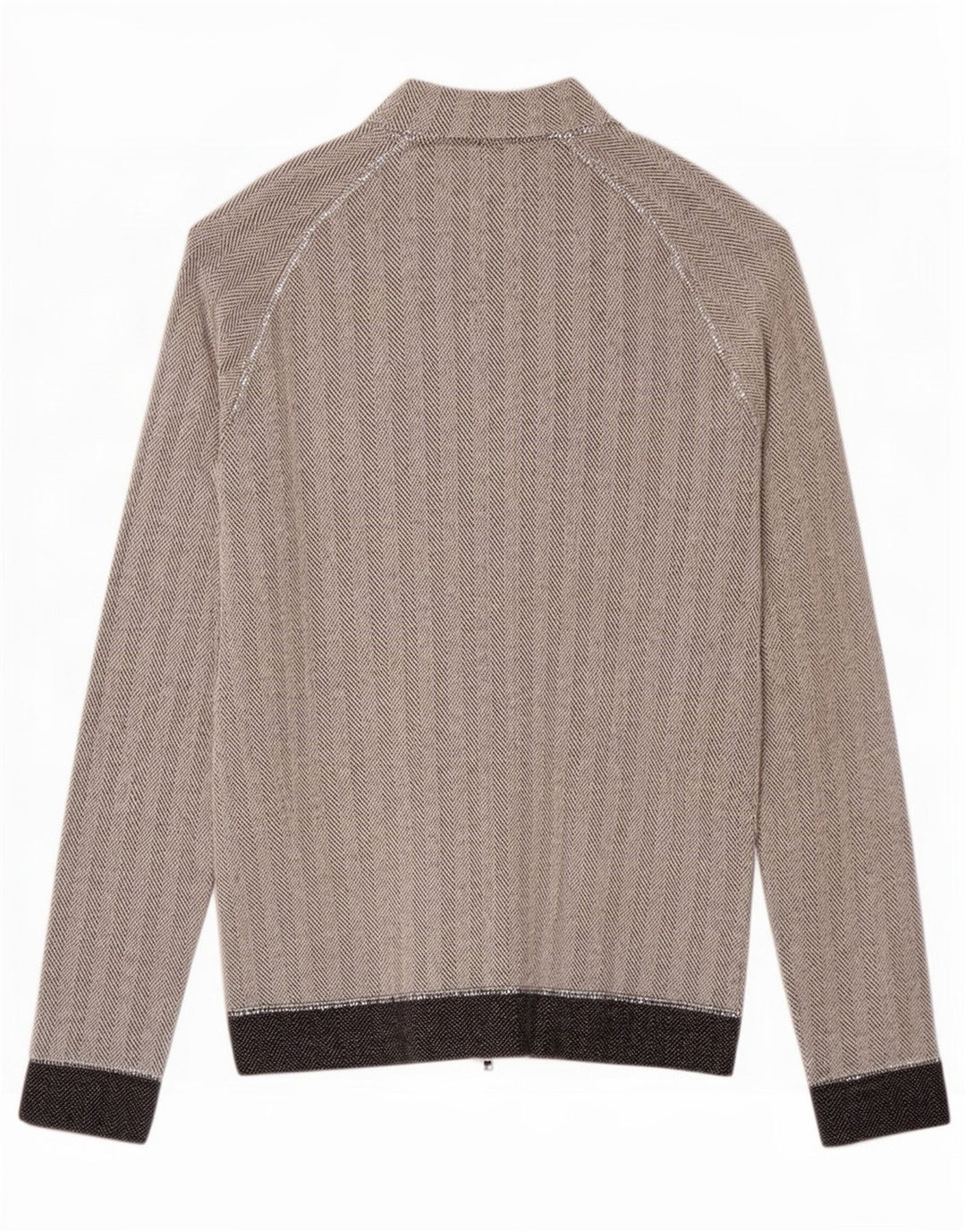 Laura Biagiotti Chaqueta de chándal para mujer UK 10 Small Grey Herringbone