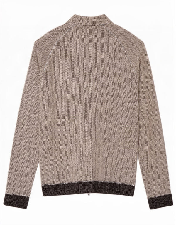 Laura Biagiotti Chaqueta de chándal para mujer UK 10 Small Grey Herringbone
