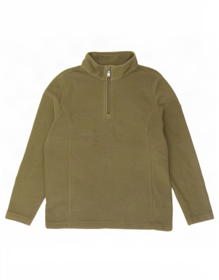 Jersey extragrande de polar para mujer con cuello y cremallera de Tog 24 UK 40 Pequeño Poliéster caqui