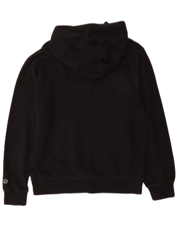 Nike Sudadera con capucha gráfica para hombre, talla pequeña, algodón negro