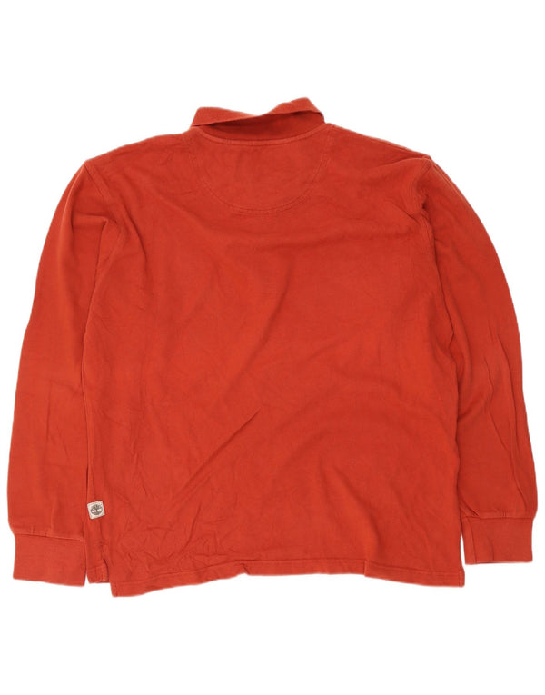 Timberland Polo De Manga Larga Para Hombre Algodón Naranja Grande