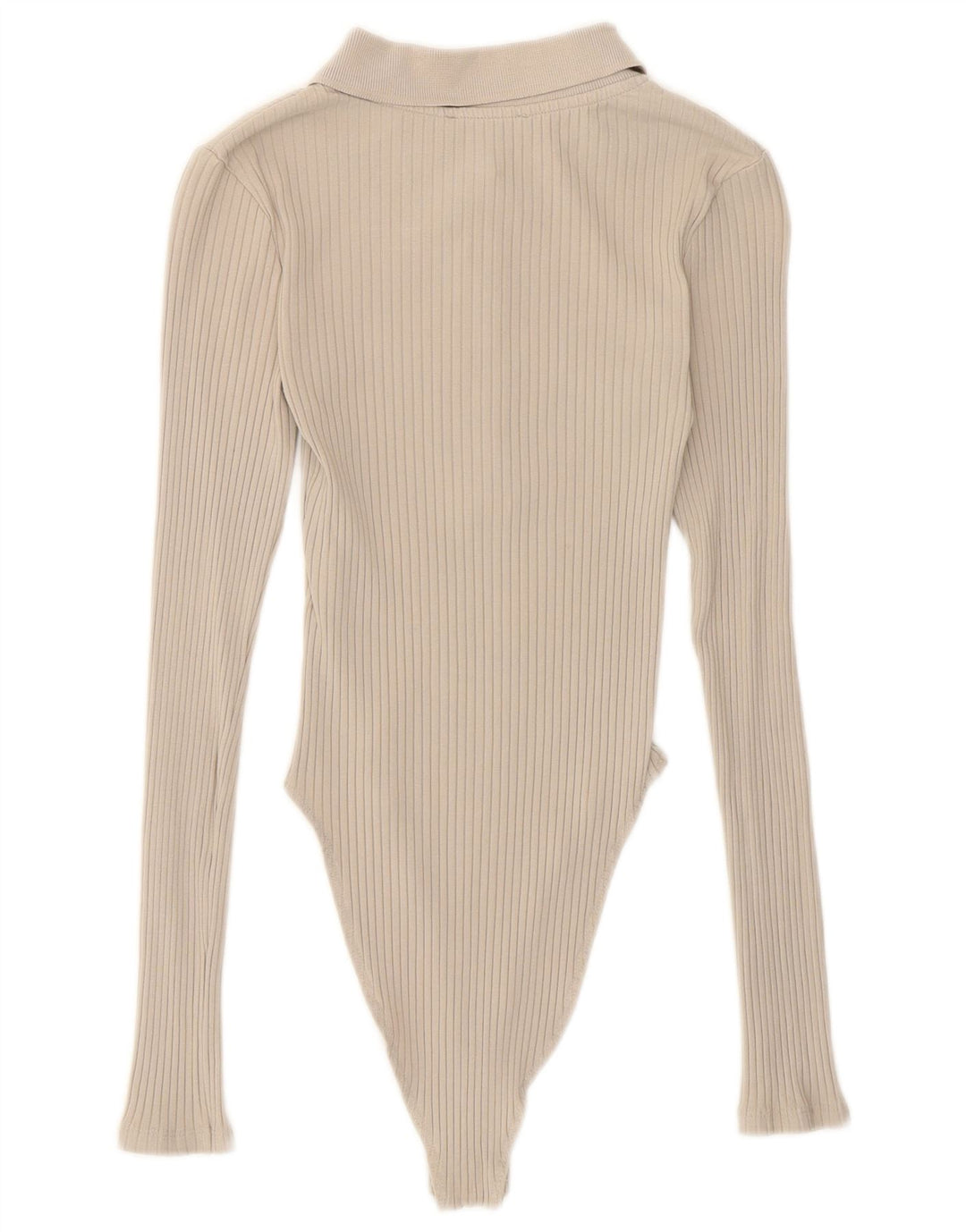 Zara Body Manga Larga Mujer UK 8 Small Algodón Beige