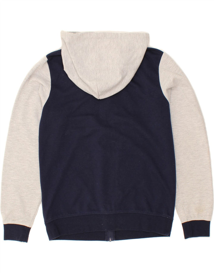 JACK & JONES Mens Zip Hoodie Sweater Small Navy Blue Colourblock Polyester Vintage Jack & Jones and Second-Hand Jack & Jones from Messina Hembry 