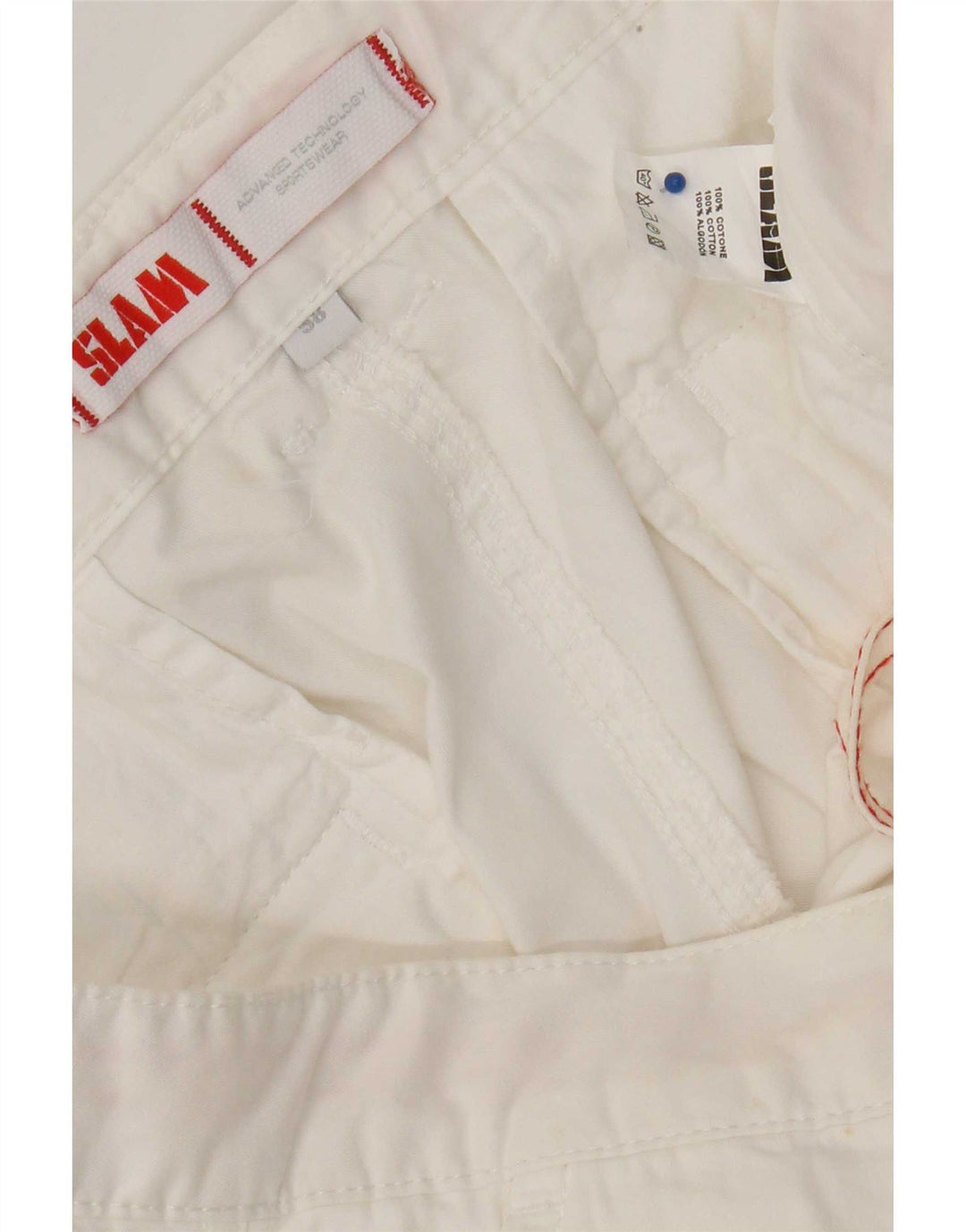 Slam Shorts Cargo Hombre W38 XL Algodón Blanco