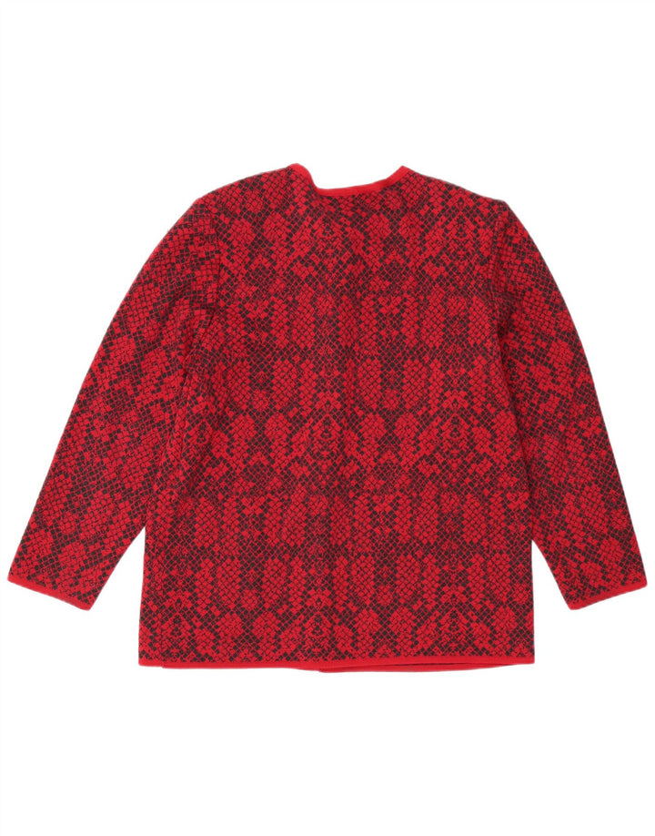 Suéter tipo cárdigan para mujer Giuly IT 48 XL Lana Fair Isle roja