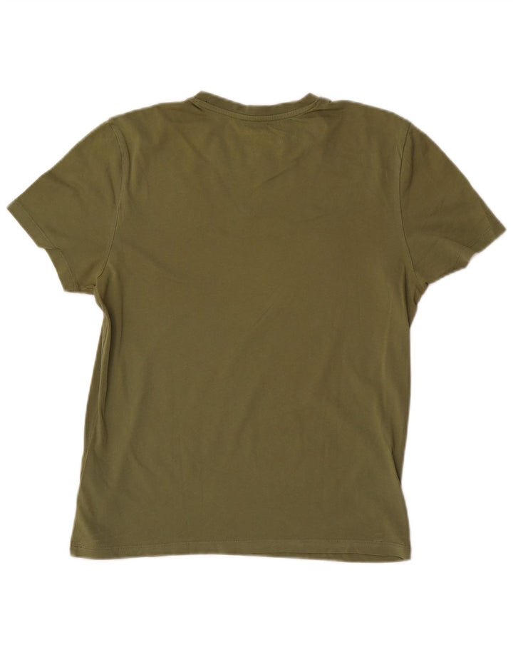 Blauer Hombre Camiseta Gráfica Top Small Caqui Algodón