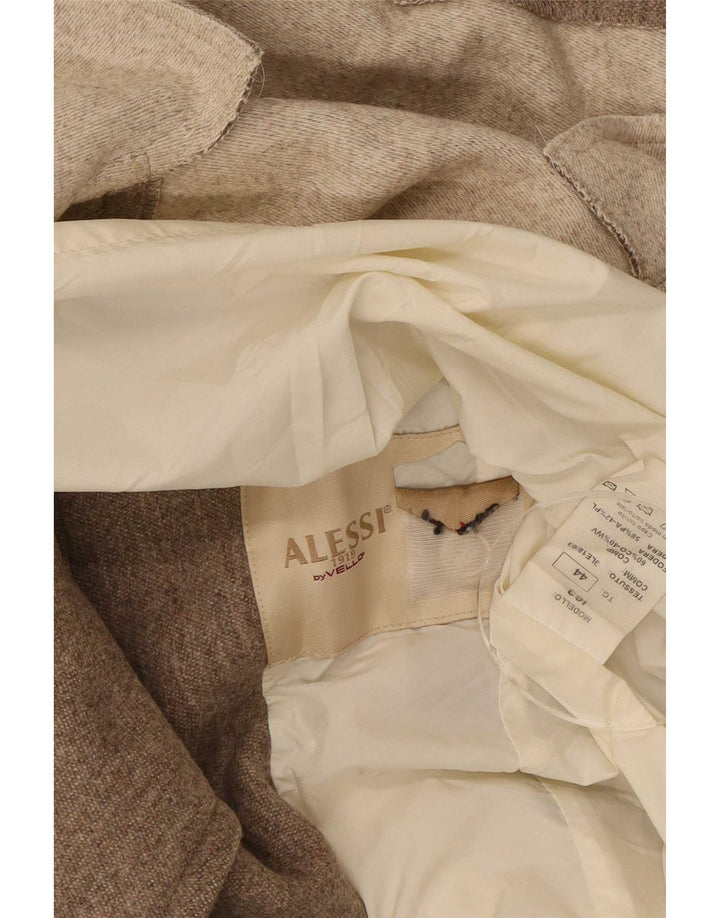 Vintage mujer 4 botones Blazer chaqueta IT 44 algodón beige medio