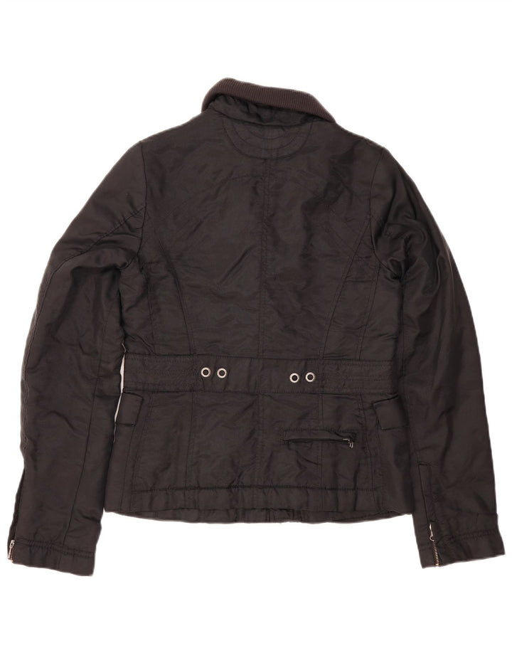 Tommy Hilfiger Chaqueta utilitaria para mujer UK 10 Small Black Nylon