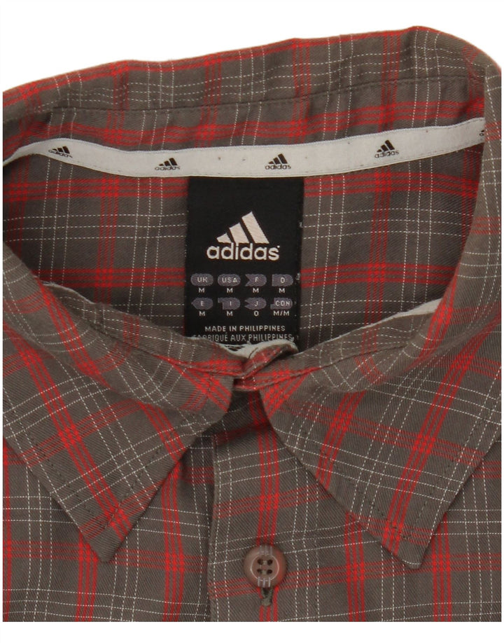 Adidas Hombre Camisa De Franela Gris Medio