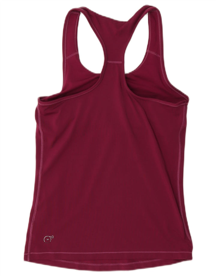 Puma Mujer Chaleco Top UK 12 Medio Borgoña Poliéster