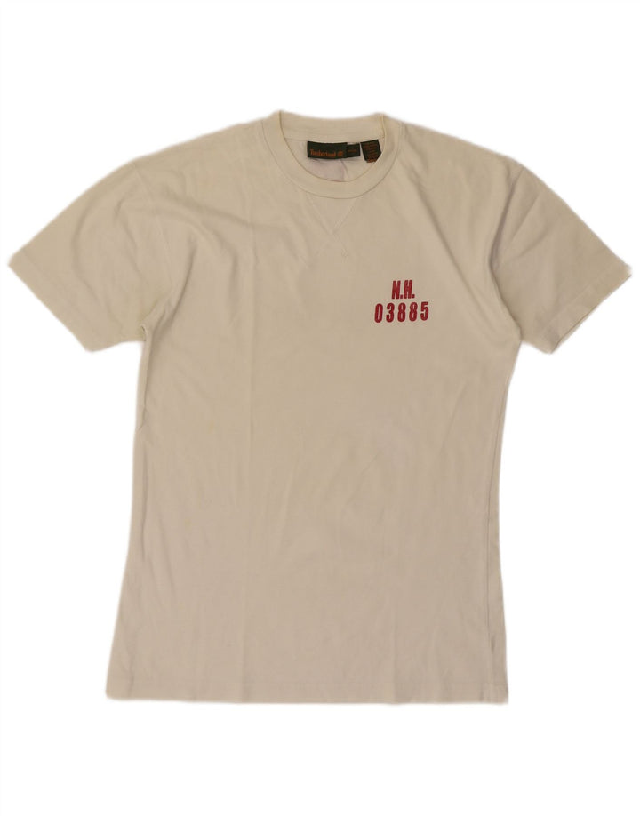 Timberland - Camiseta gráfica para hombre, talla pequeña, algodón blanco