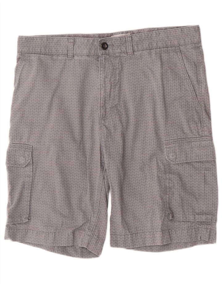 Marks & Spencer Pantalones cortos tipo cargo para hombre W34 Algodón geométrico gris grande