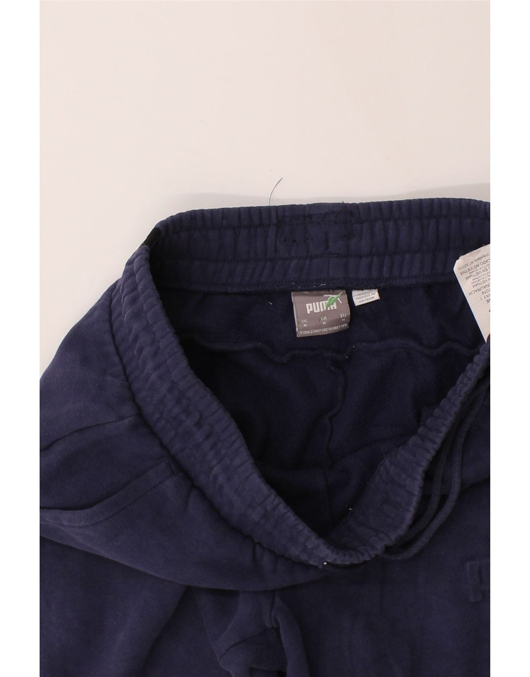 PUMA Mens Graphic Tracksuit Trousers Joggers Medium  Navy Blue Cotton Vintage Puma and Second-Hand Puma from Messina Hembry 