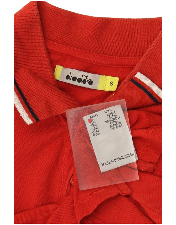 Diadora Polo Hombre Small Rojo Algodón