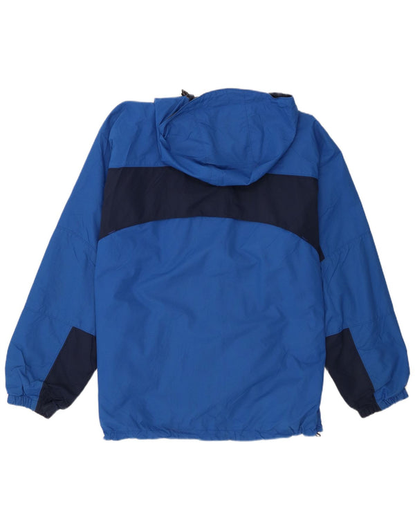 Columbia Chaqueta impermeable con capucha para hombre UK 40 Large Azul Colorblock Nylon