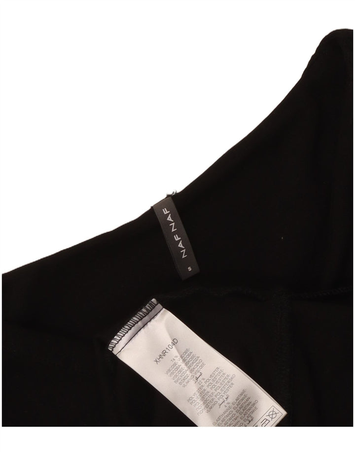 Naf Naf Vestido básico de manga 3/4 para mujer UK 8 Small Viscosa negra