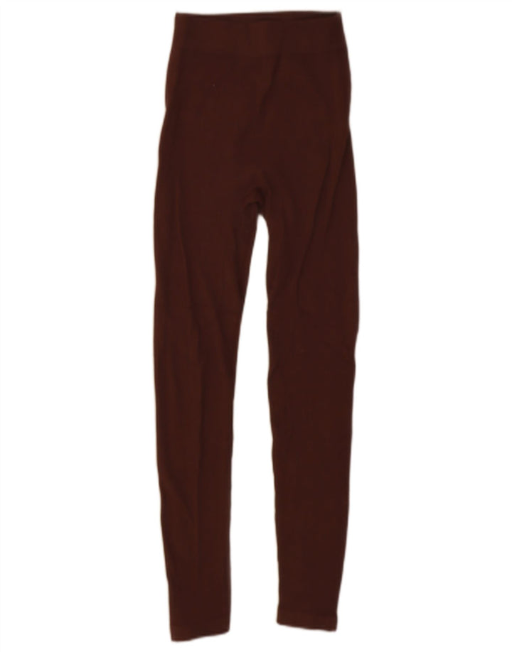 Leggings Zara Mujer UK 4 XS Nylon Marrón