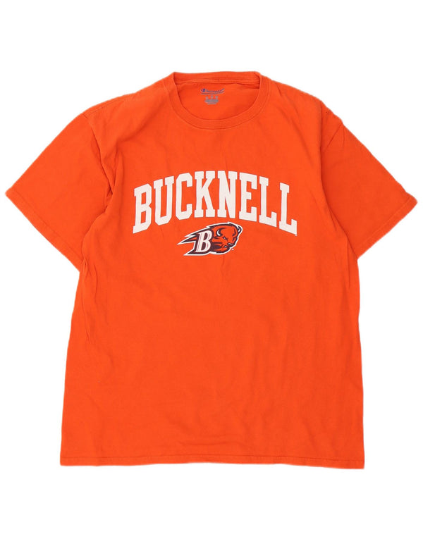 Champion Bucknell Bison - Camiseta de fútbol para hombre, talla grande, color naranja
