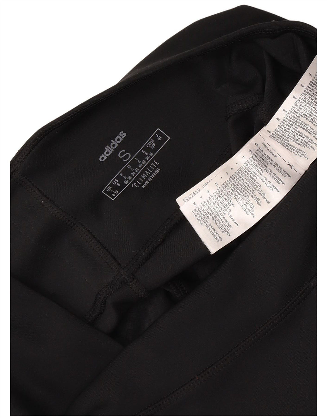Adidas Leggings Climalite para mujer Reino Unido 8/10 Pequeño Negro Poliéster