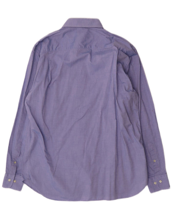 Camisa Trussardi Hombre Talla 43 17 XL Azul Algodón