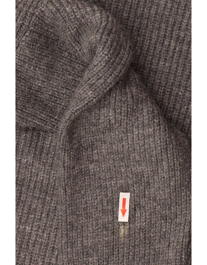 Zara Mujer Jersey De Gran Tamaño Con Capucha Suéter UK 40 Acrílico Gris Medio