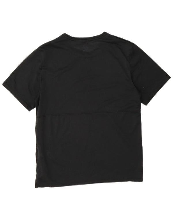 Camiseta Nike Dri Fit transparente para hombre Top medio poliéster negro