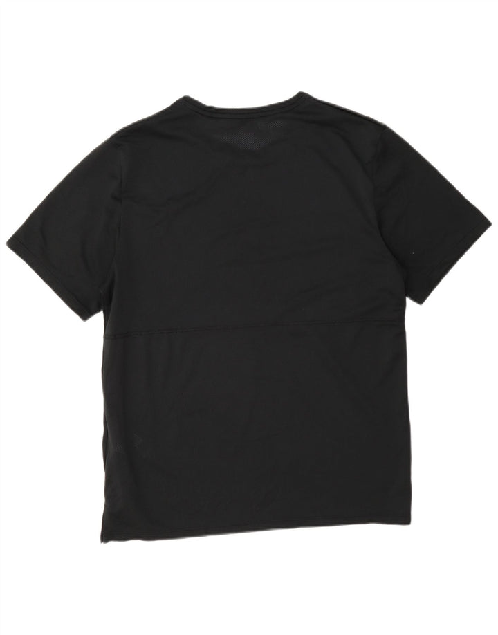 Camiseta Nike Dri Fit transparente para hombre Top medio poliéster negro