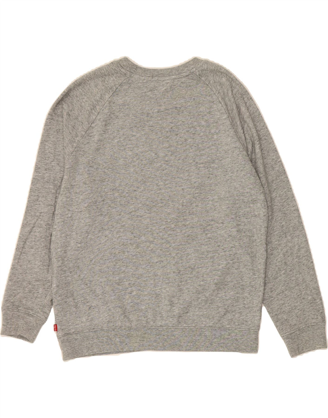 LEVI'S Womens Oversized Graphic Sweatshirt Jumper UK 10 Small Grey Flecked Vintage Levi's and Second-Hand Levi's from Messina Hembry 