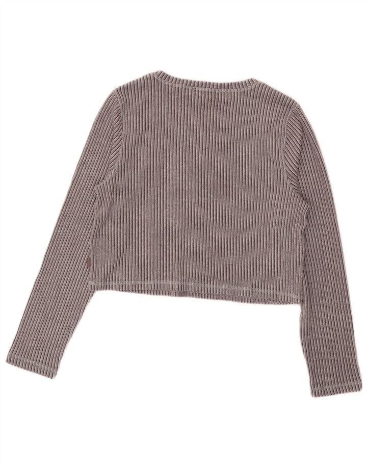 Marks & Spencer Top corto para mujer de manga larga UK 46 Viscosa gris grande