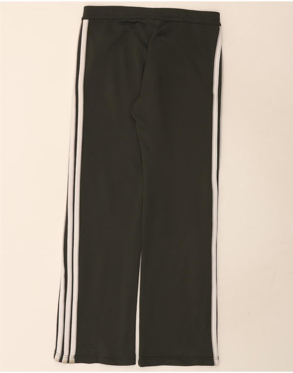 Adidas Pantalones de chándal de pierna ancha para mujer UK 12 Poliéster verde medio