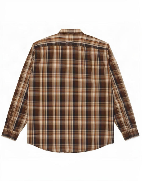 Camisa Camel Active para hombre 2XL Algodón a cuadros marrón