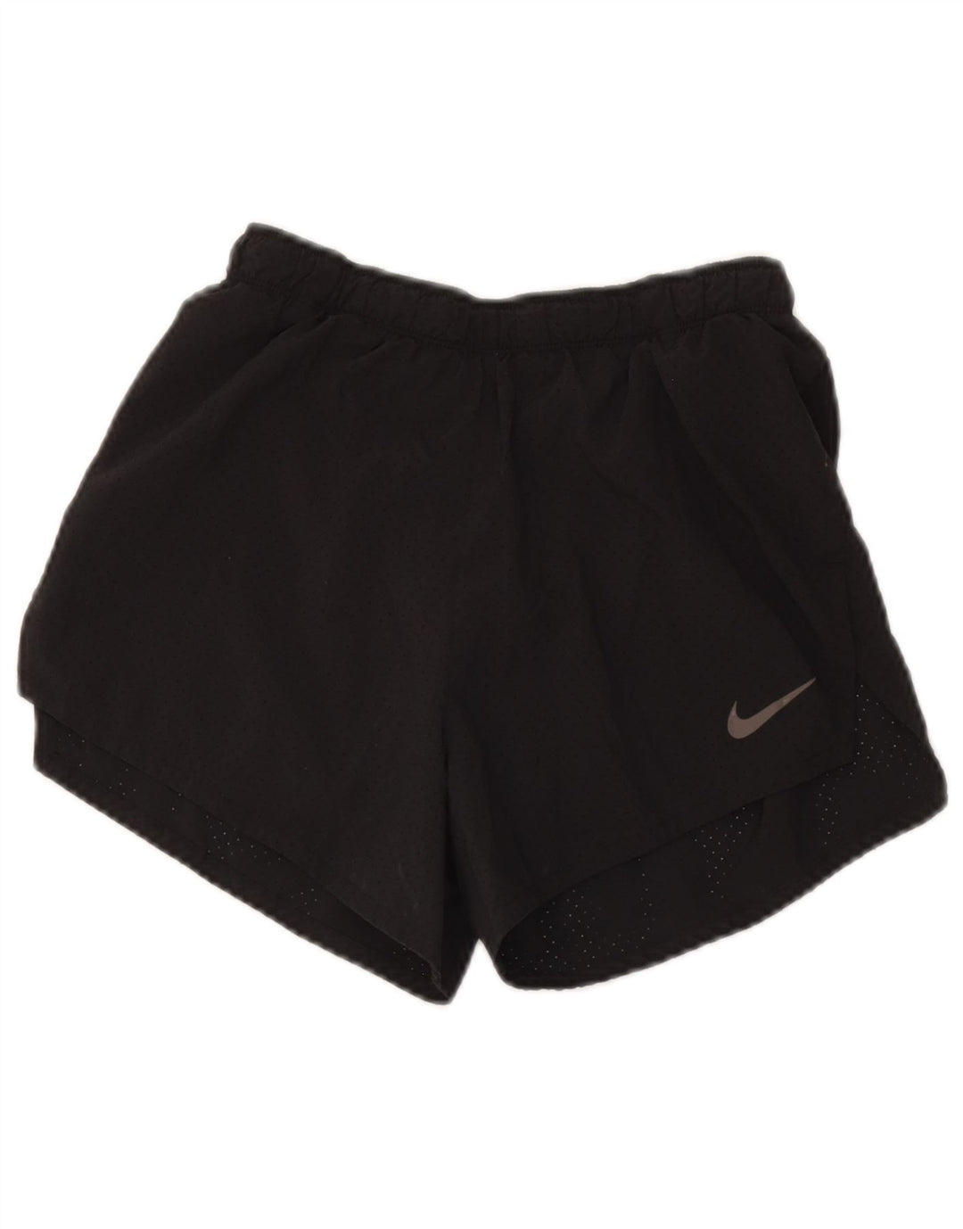 Nike Pantalones cortos deportivos Dri Fit para mujer UK 8 Small Poliéster negro