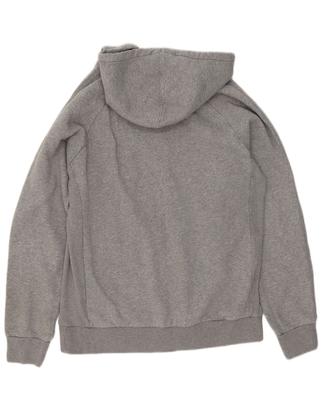 Adidas Hombre Zip Sudadera Con Capucha Suéter Gris Medio Algodón Moteado