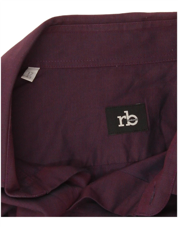 Roccobarocco Camisa Hombre Talla 17 43 XL Púrpura