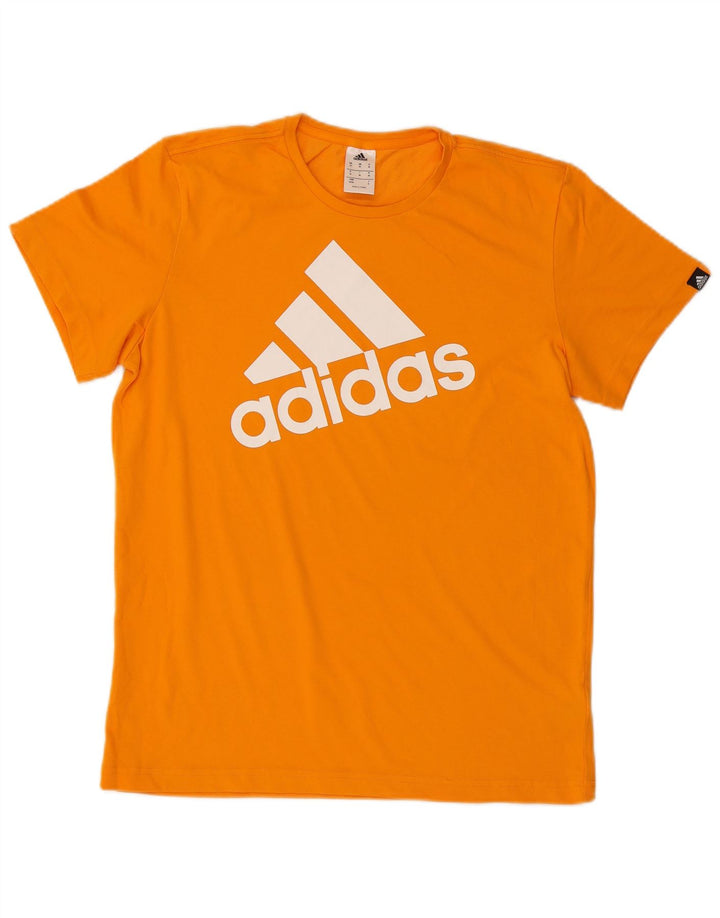 Adidas - Camiseta gráfica para hombre, color naranja medio, algodón