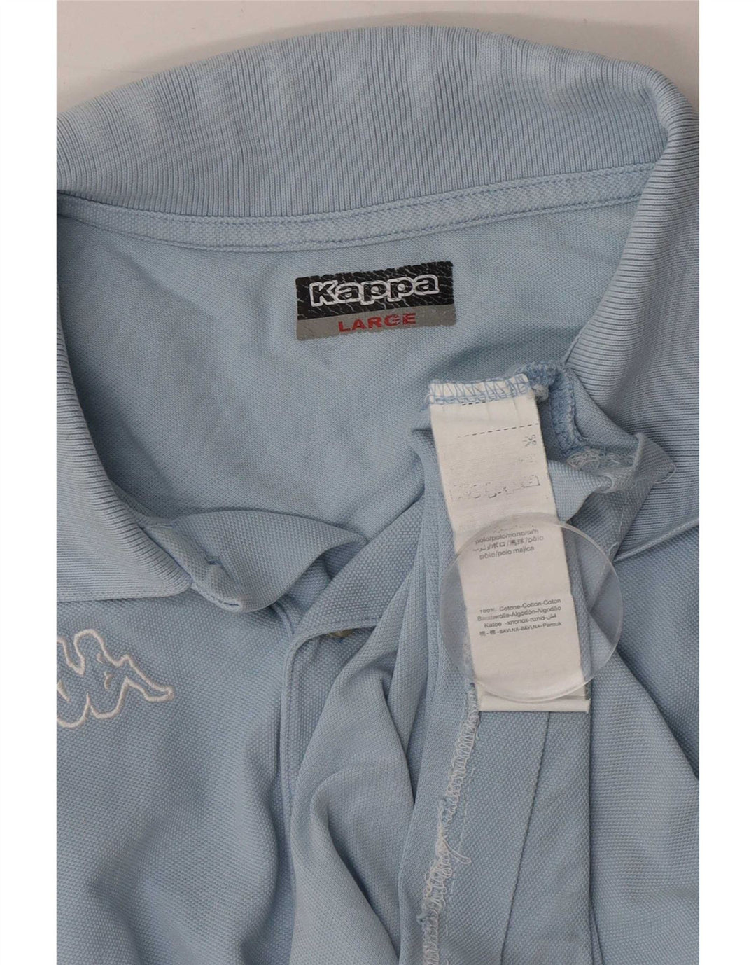 Polo Kappa Hombre Grande Azul Algodón