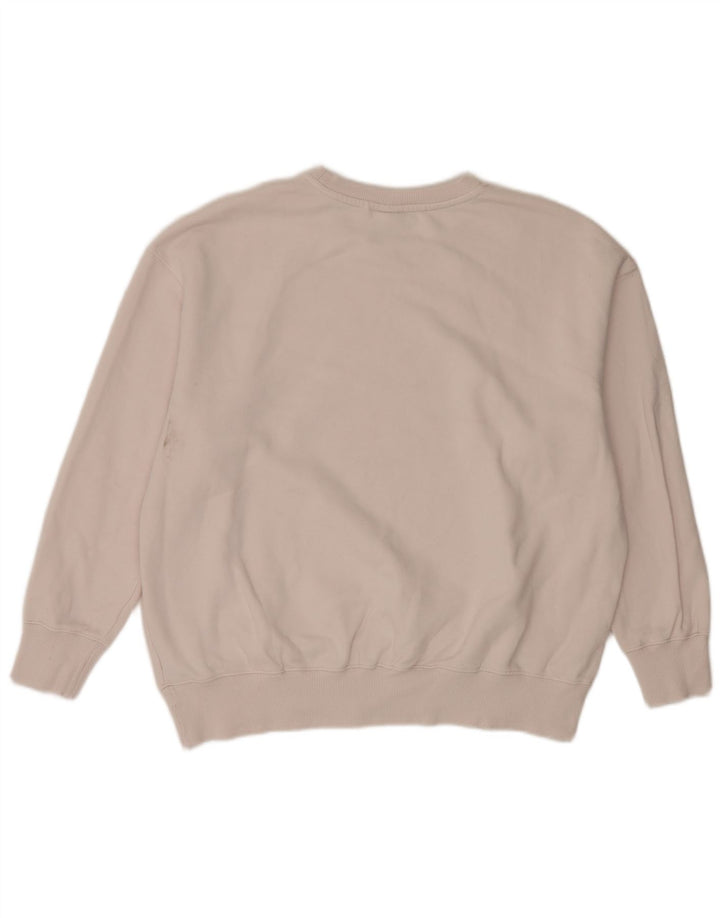Nike - Sudadera extragrande con gráfico para mujer, talla 40, algodón blanco mediano