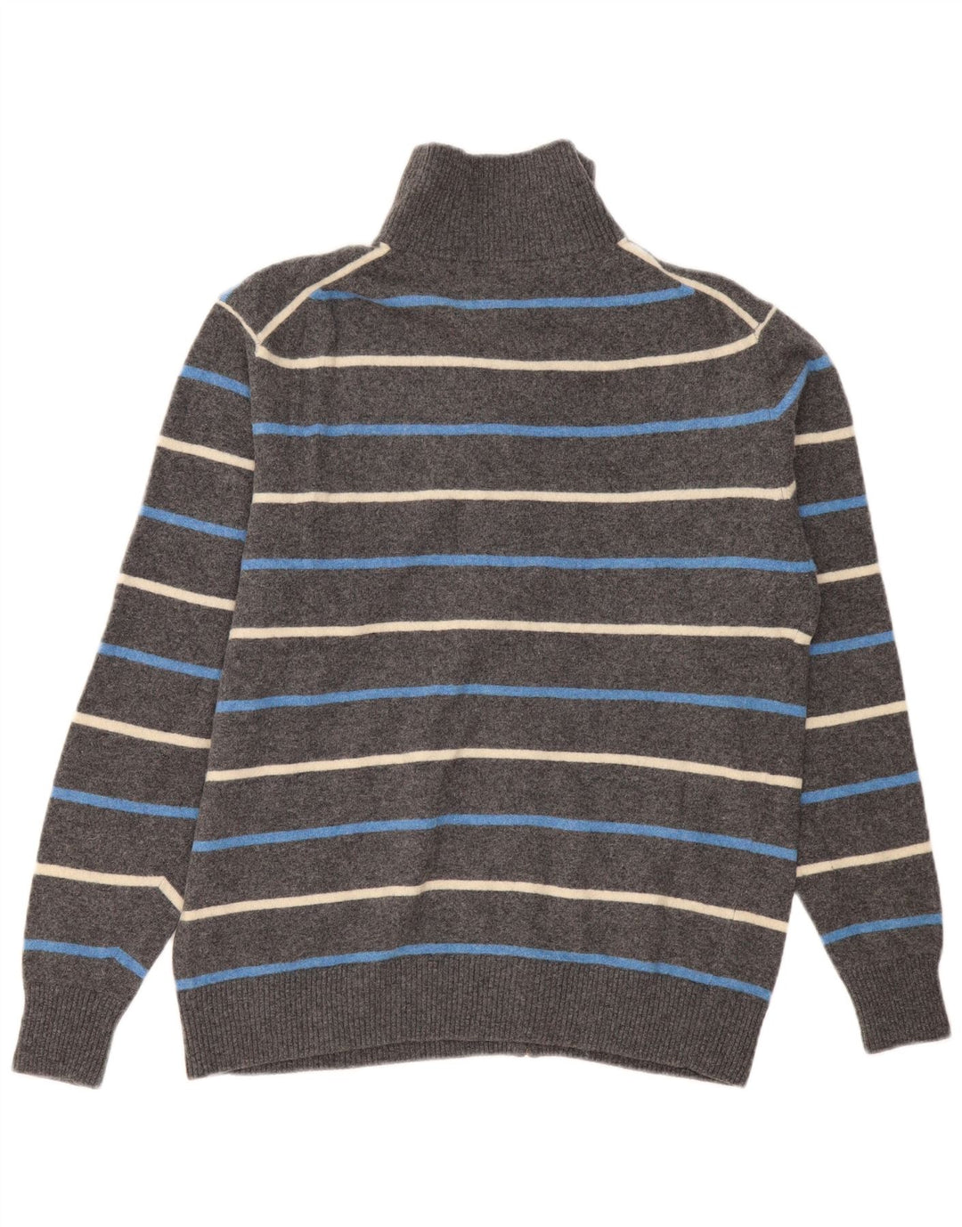 Kappa Suéter tipo cárdigan para hombre 2XL Lana a rayas gris