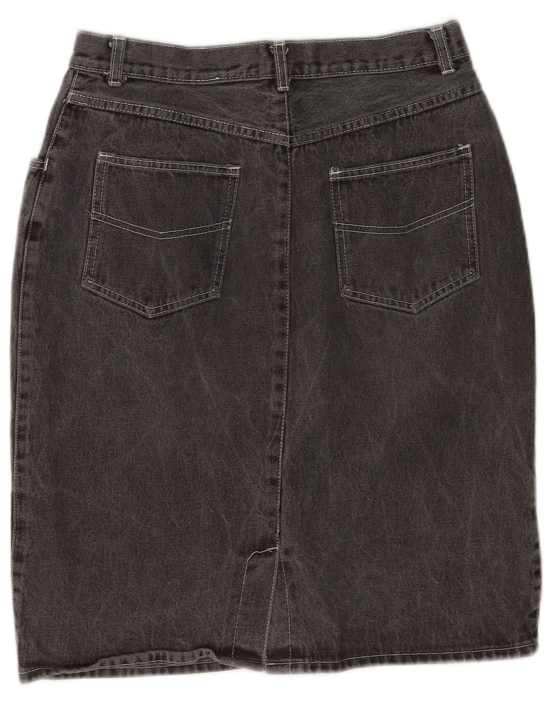 Falda vaquera vintage para mujer IT 42 Mediana W28 Algodón gris