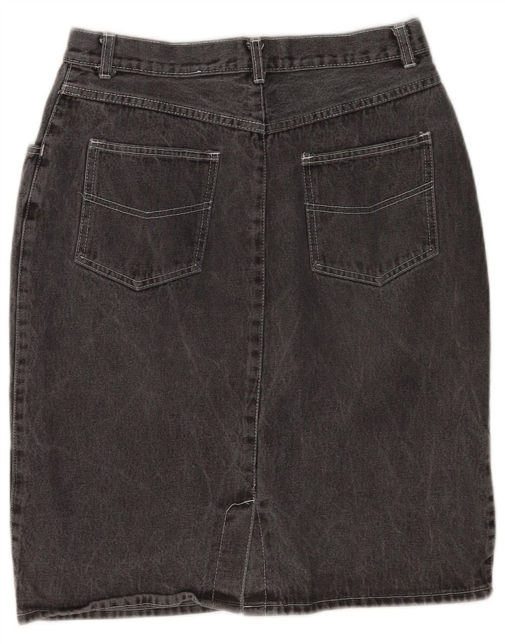 Falda vaquera vintage para mujer IT 42 Mediana W28 Algodón gris