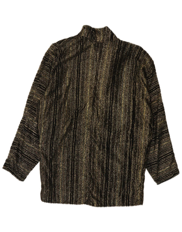 Vintage mujer 1 botón Blazer chaqueta Reino Unido 16 grande negro rayas
