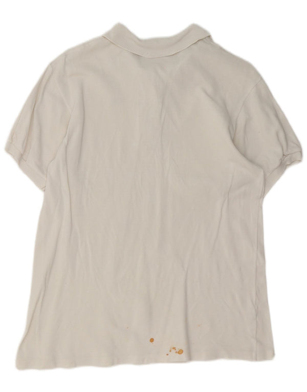 Polo Lacoste Mujer Talla 46 XL Blanco Algodón