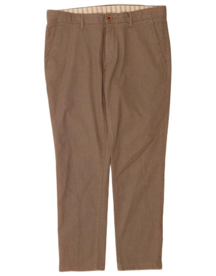 Massimo Dutti Pantalón Chino Hombre EU 40 Medium W31 L27 Marrón Geométrico