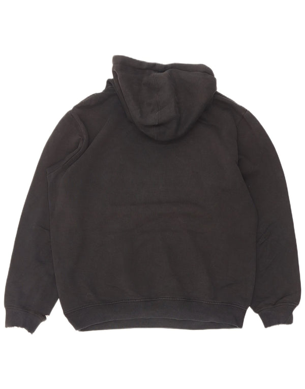 Adidas - Sudadera con capucha para hombre, diseño gráfico, talla pequeña, algodón negro